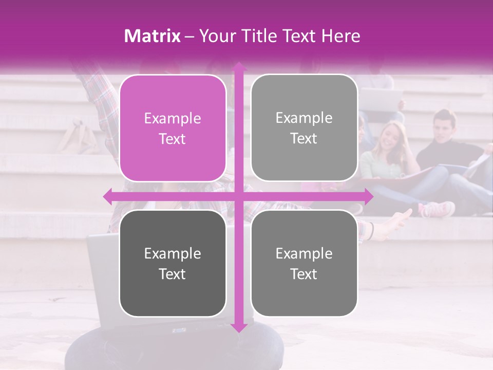 Cube Grey Background PowerPoint Template