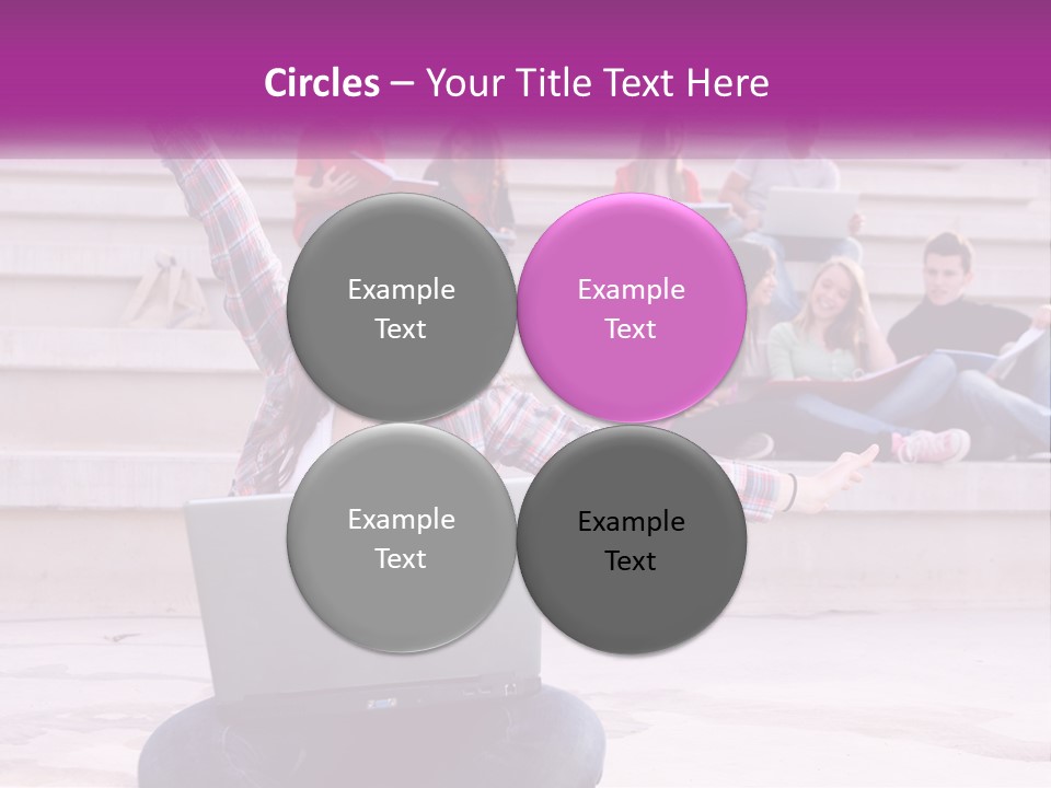 Cube Grey Background PowerPoint Template