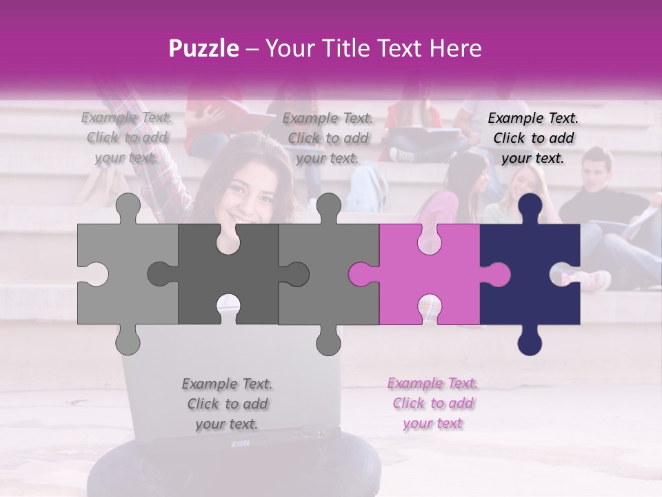 Cube Grey Background PowerPoint Template