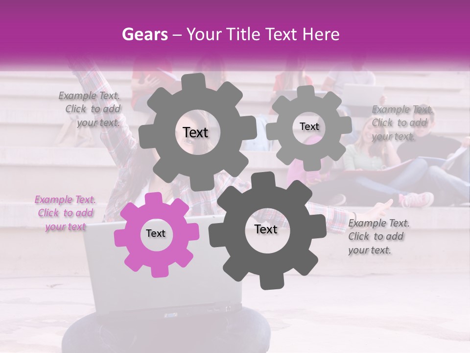 Cube Grey Background PowerPoint Template