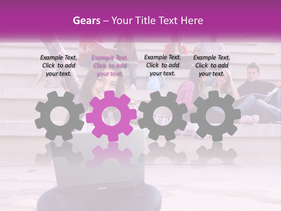 Cube Grey Background PowerPoint Template