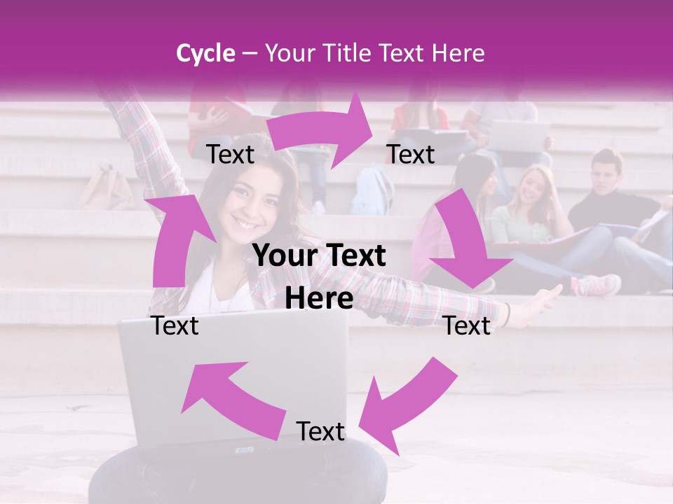 Cube Grey Background PowerPoint Template