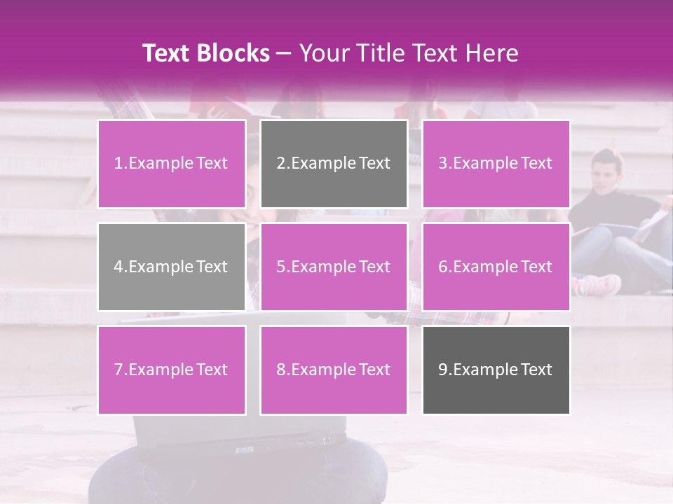 Cube Grey Background PowerPoint Template