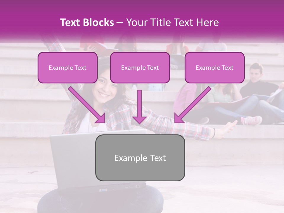 Cube Grey Background PowerPoint Template