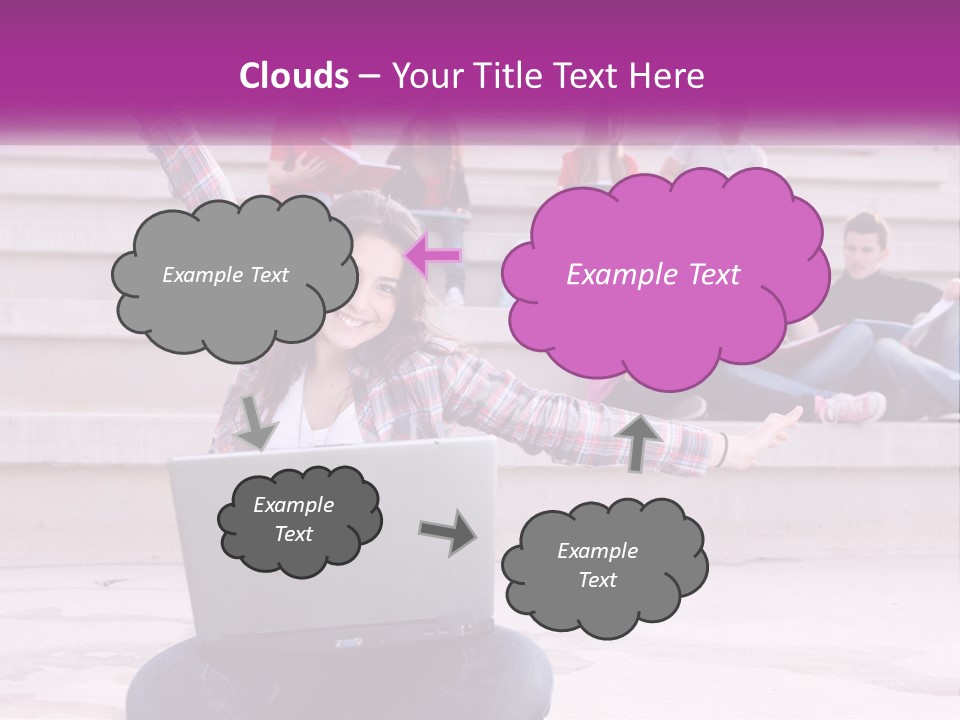 Cube Grey Background PowerPoint Template