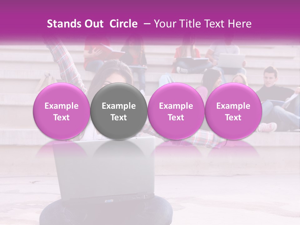 Cube Grey Background PowerPoint Template