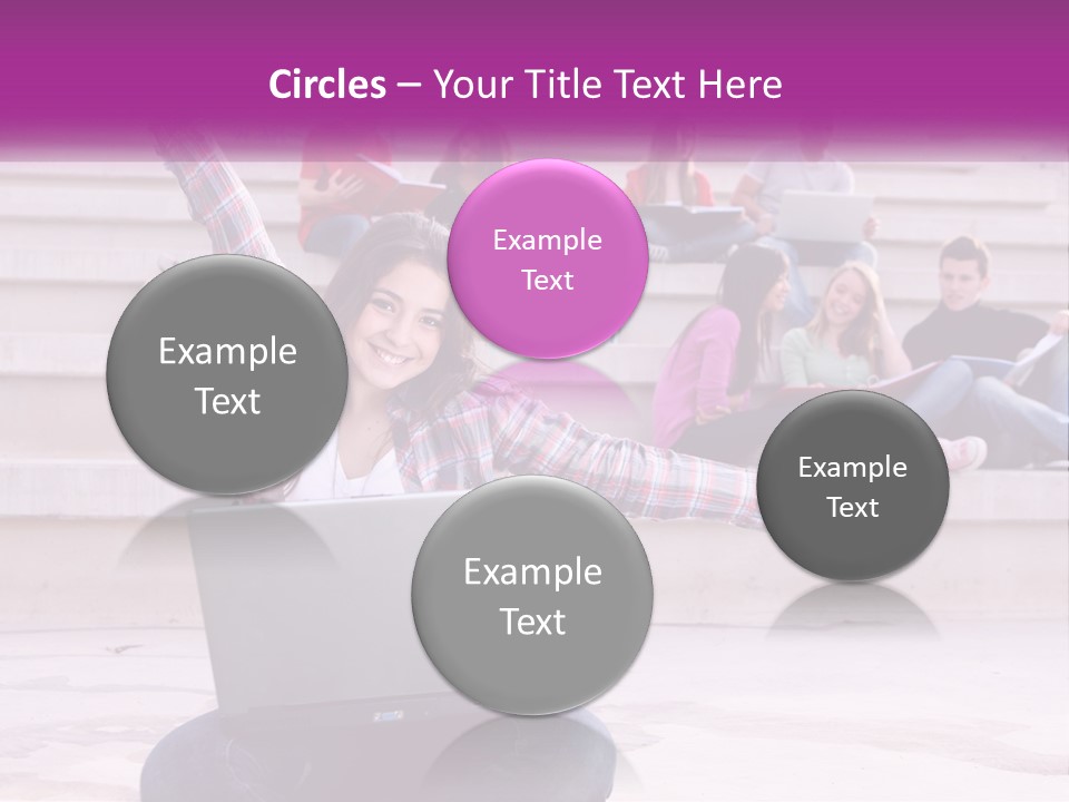 Cube Grey Background PowerPoint Template