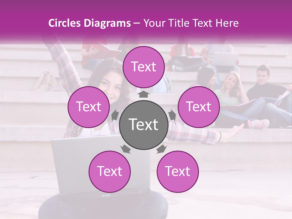 Cube Grey Background PowerPoint Template