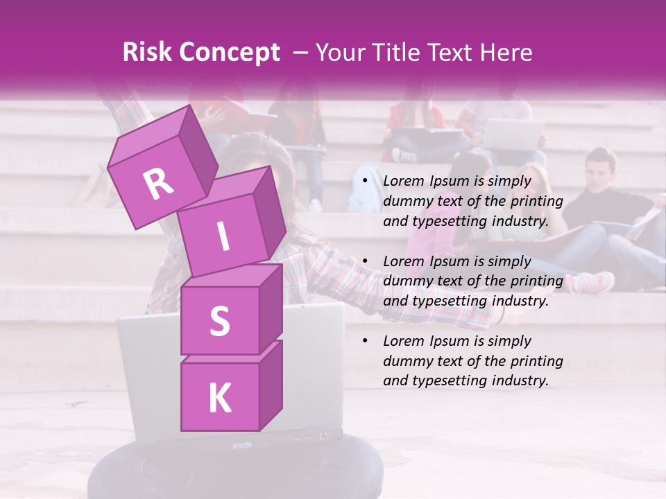 Cube Grey Background PowerPoint Template