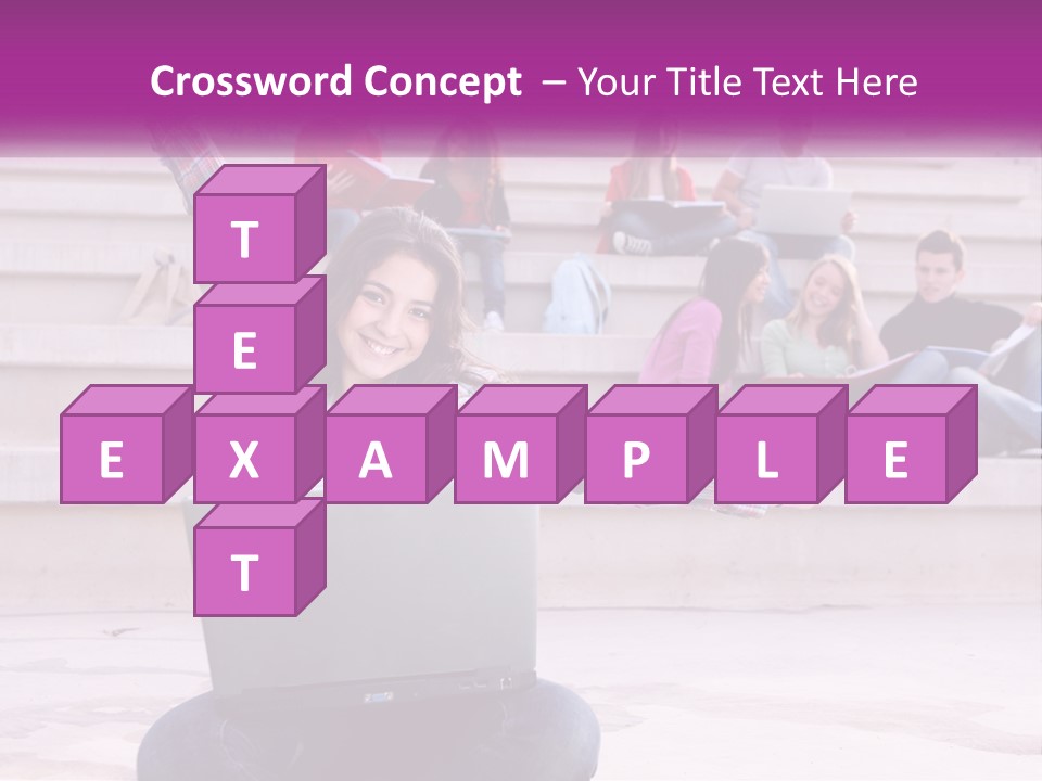 Cube Grey Background PowerPoint Template