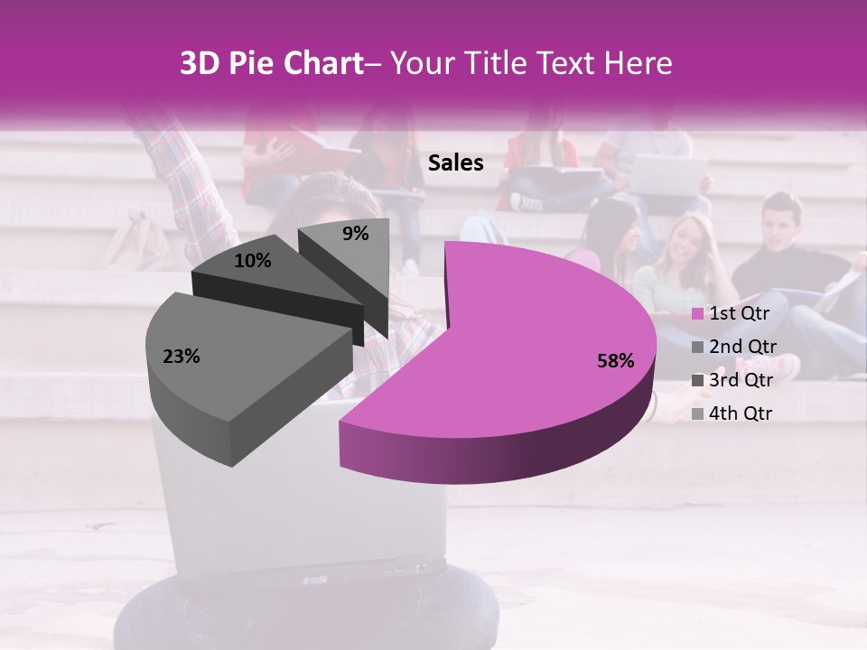 Cube Grey Background PowerPoint Template