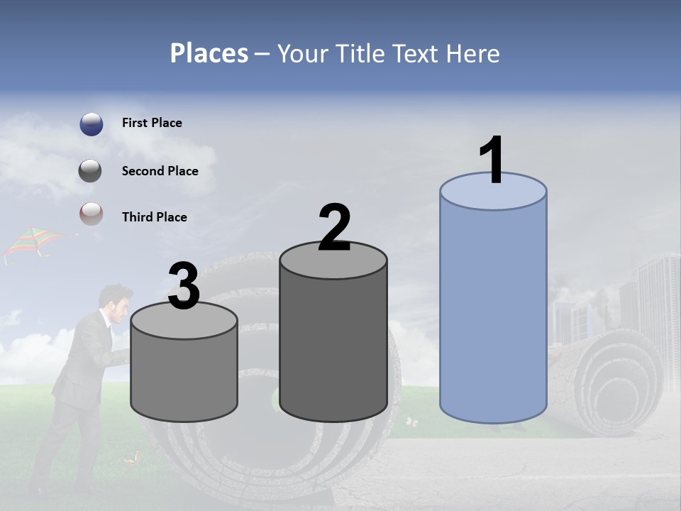 Illustration City Town PowerPoint Template