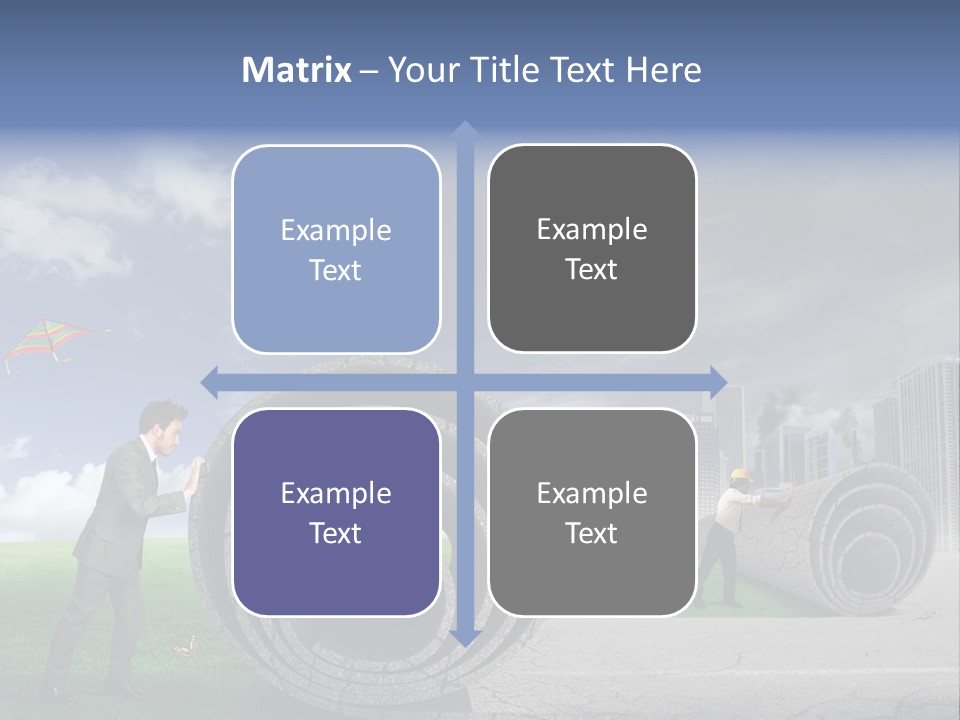 Illustration City Town PowerPoint Template