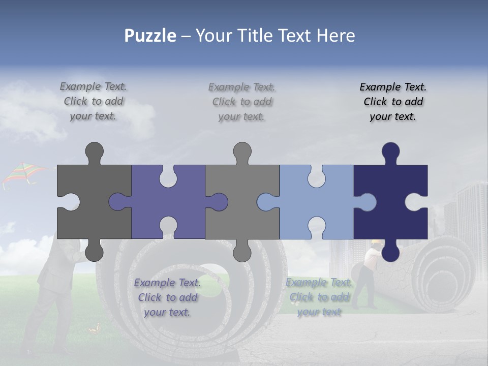 Illustration City Town PowerPoint Template