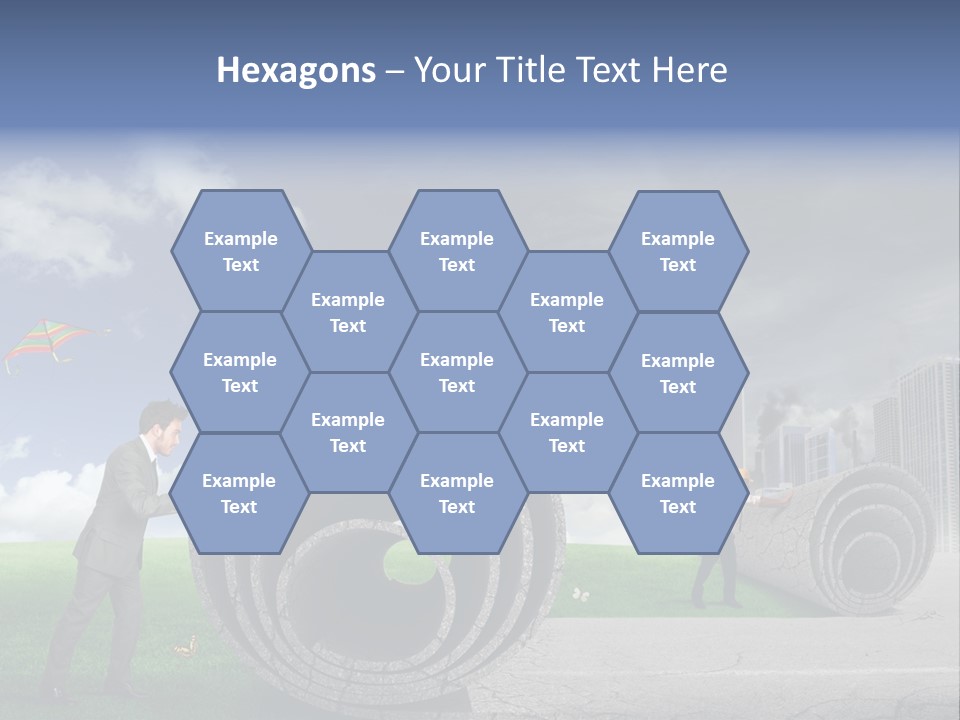 Illustration City Town PowerPoint Template