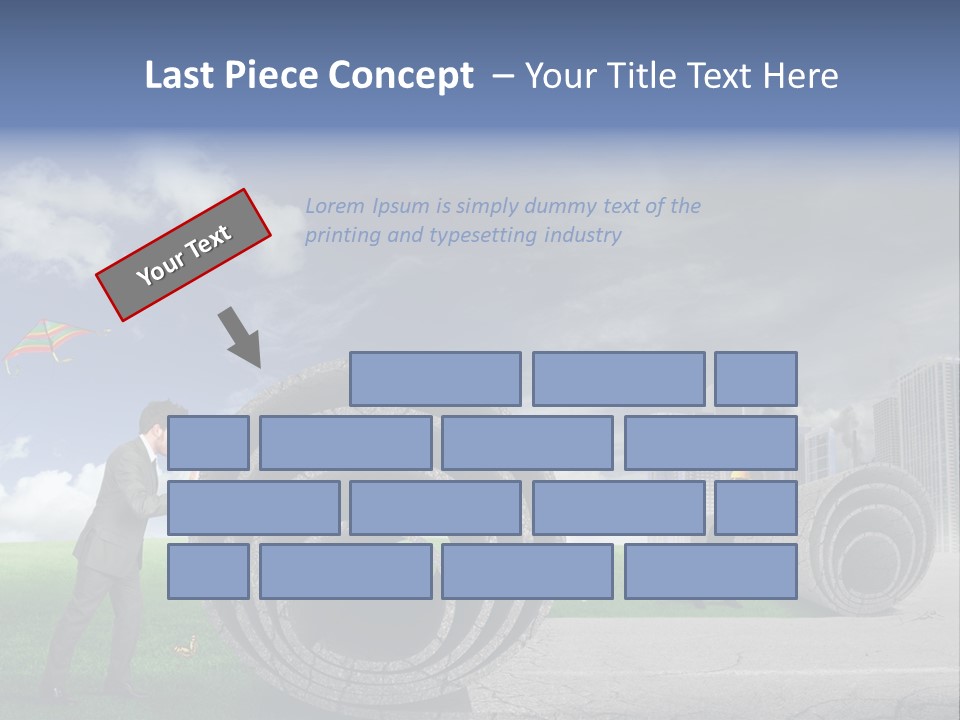 Illustration City Town PowerPoint Template