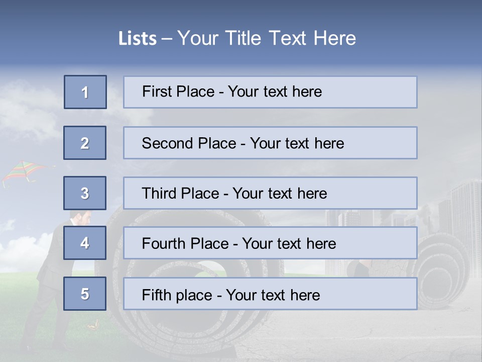 Illustration City Town PowerPoint Template