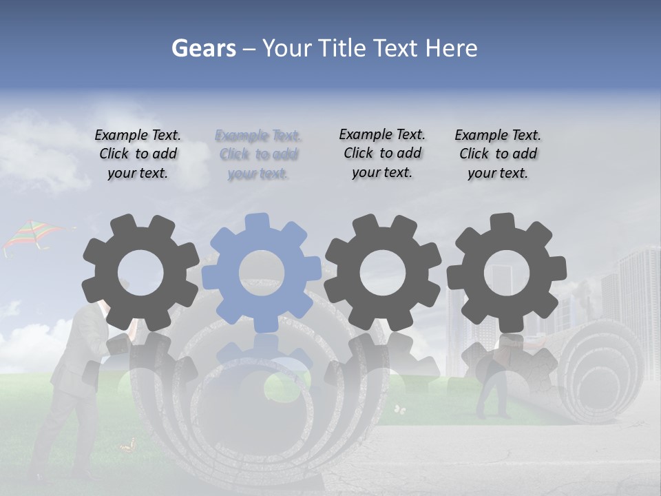 Illustration City Town PowerPoint Template