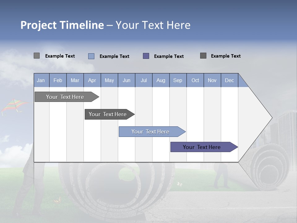 Illustration City Town PowerPoint Template