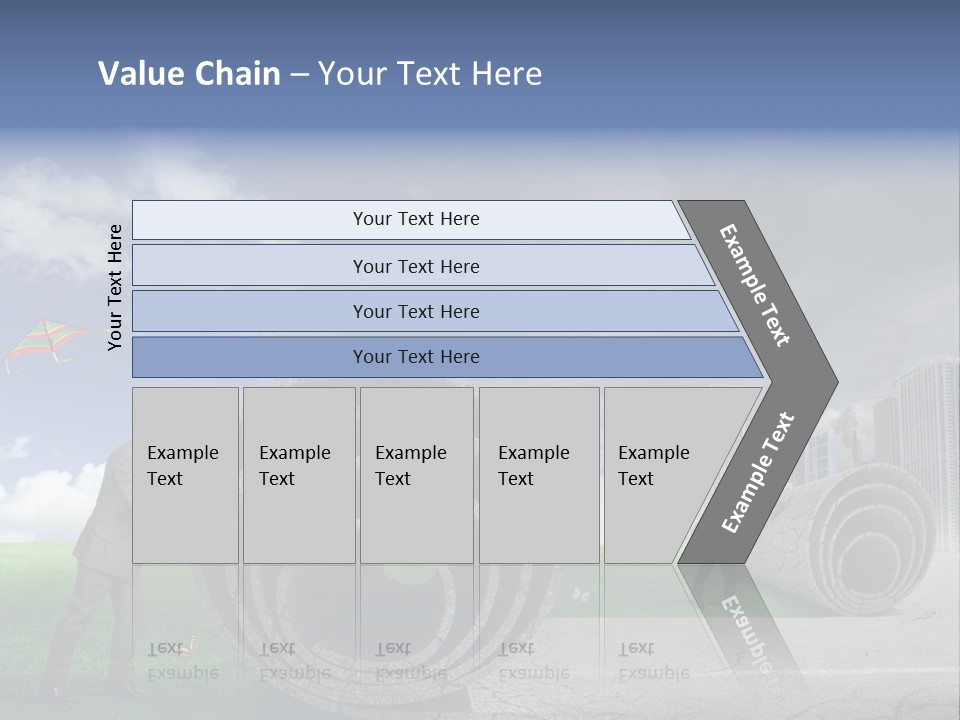 Illustration City Town PowerPoint Template