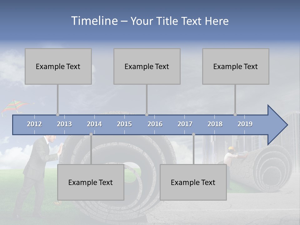 Illustration City Town PowerPoint Template
