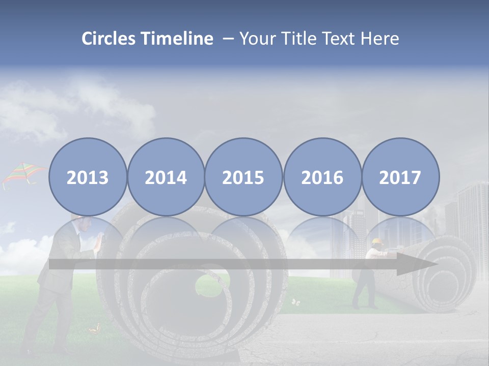 Illustration City Town PowerPoint Template