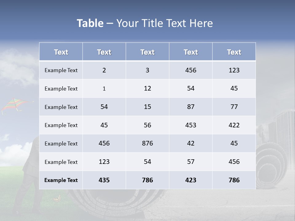 Illustration City Town PowerPoint Template