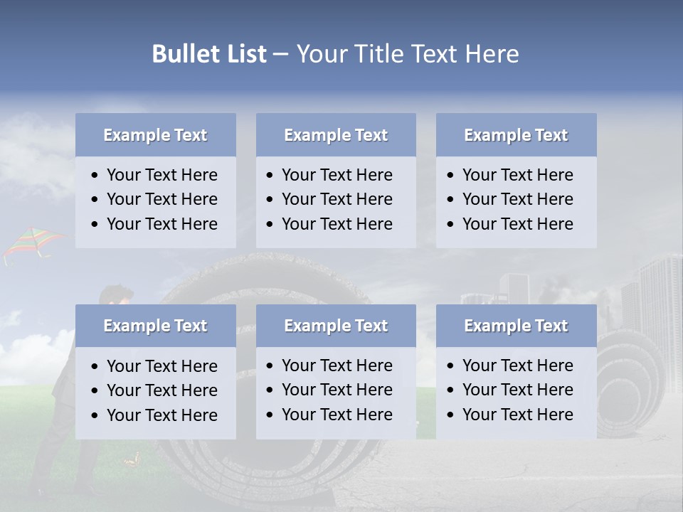 Illustration City Town PowerPoint Template