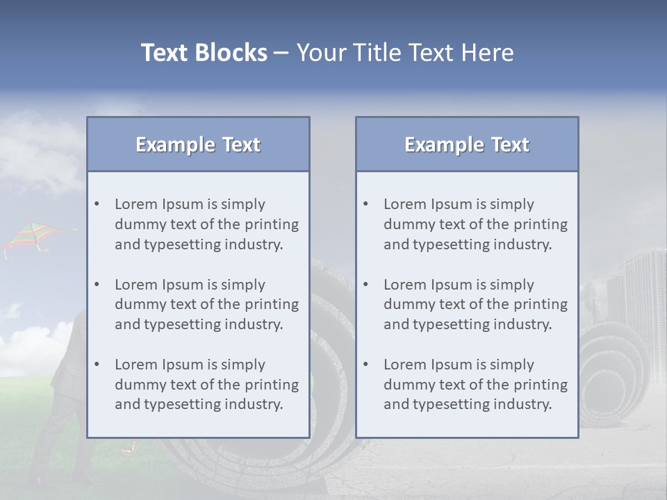 Illustration City Town PowerPoint Template