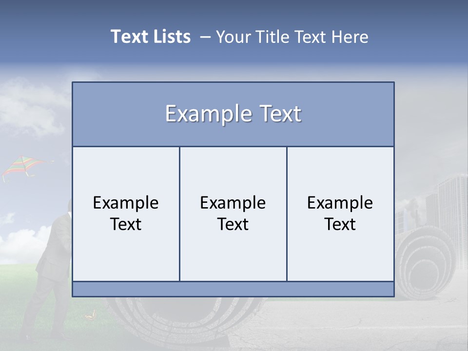 Illustration City Town PowerPoint Template