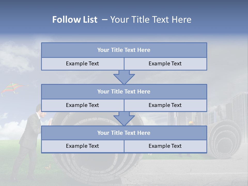 Illustration City Town PowerPoint Template