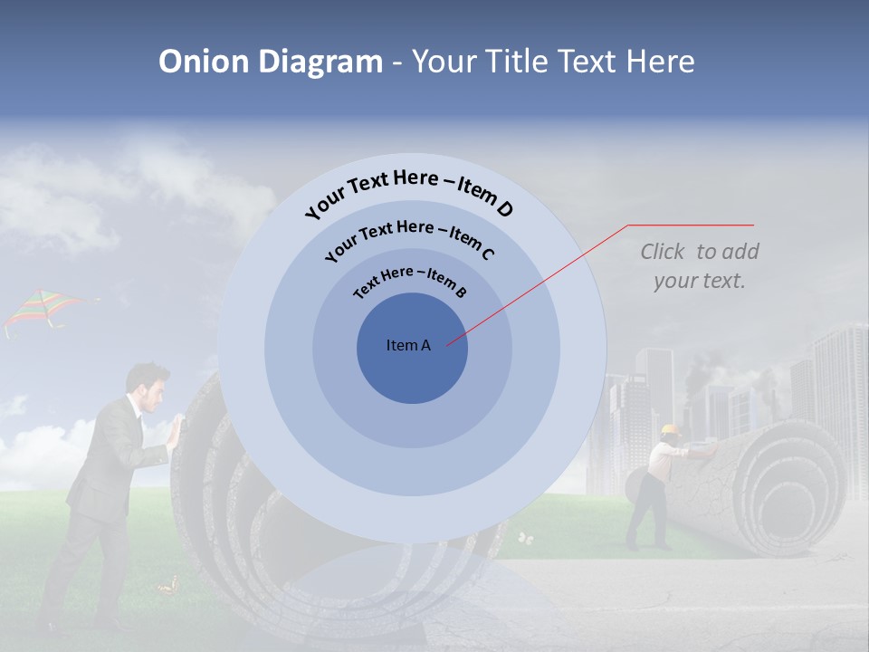 Illustration City Town PowerPoint Template