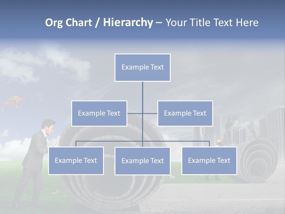 Illustration City Town PowerPoint Template