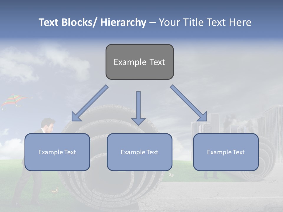 Illustration City Town PowerPoint Template