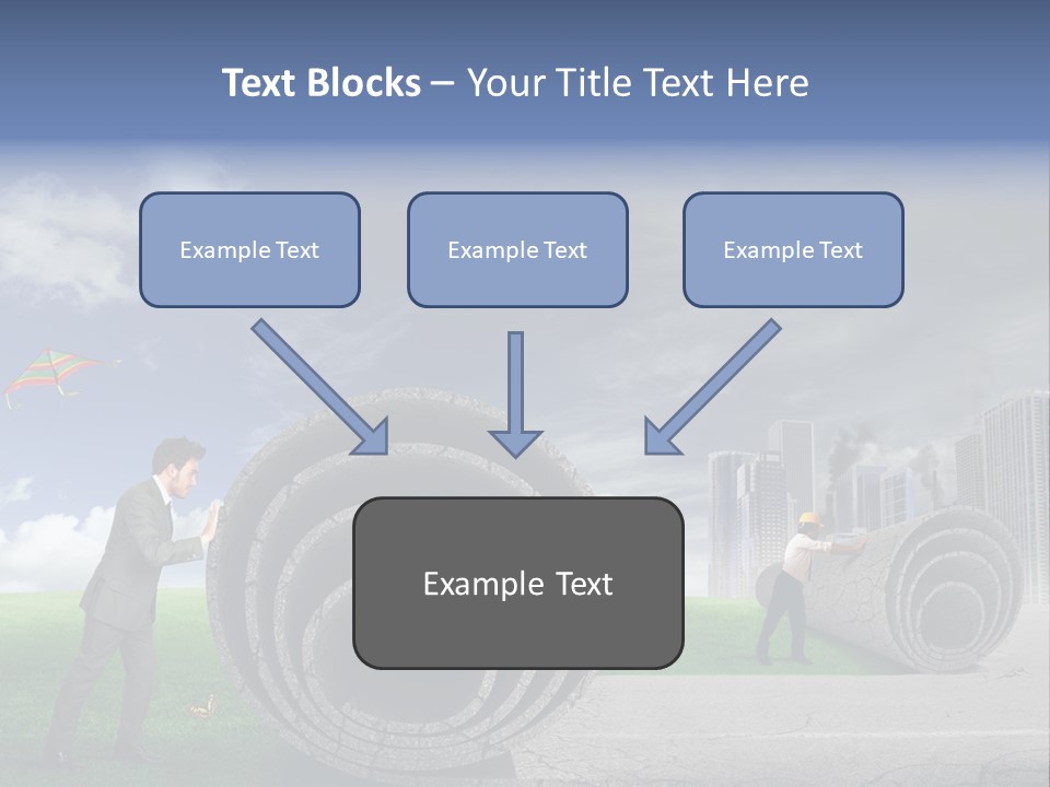 Illustration City Town PowerPoint Template
