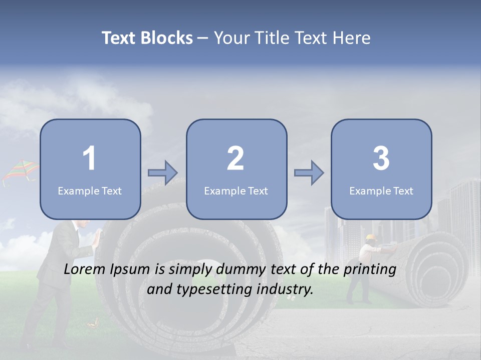 Illustration City Town PowerPoint Template