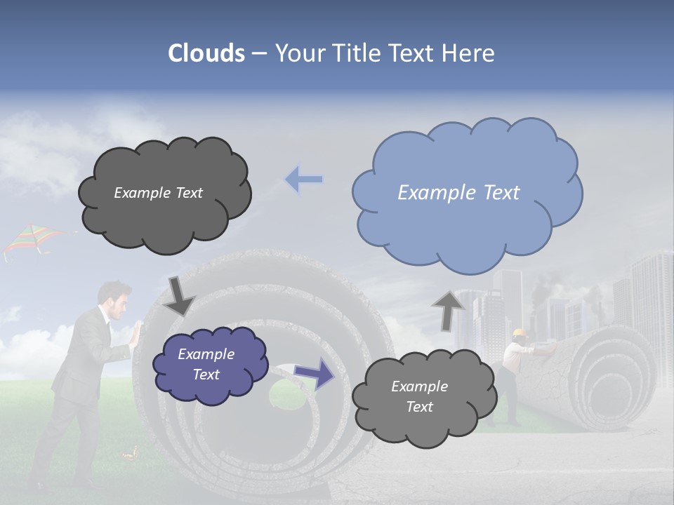 Illustration City Town PowerPoint Template