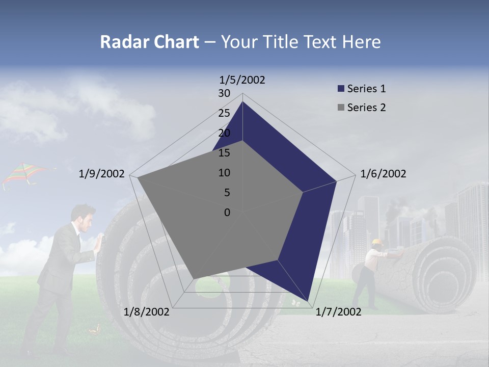 Illustration City Town PowerPoint Template