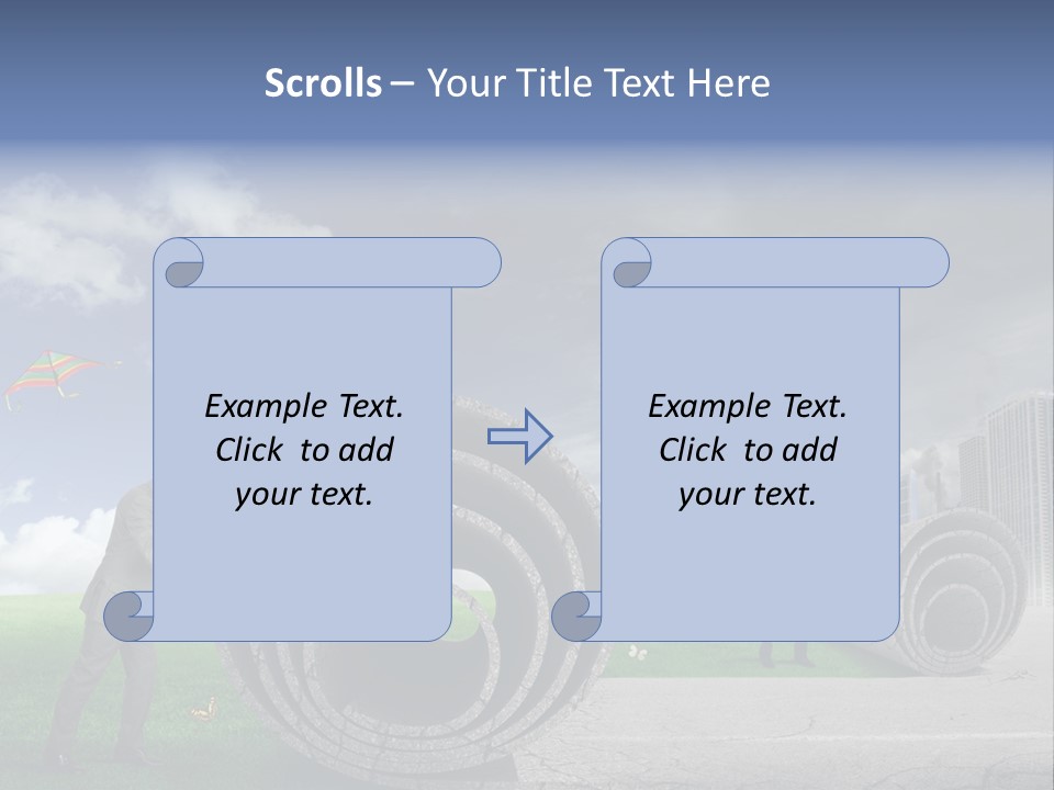 Illustration City Town PowerPoint Template
