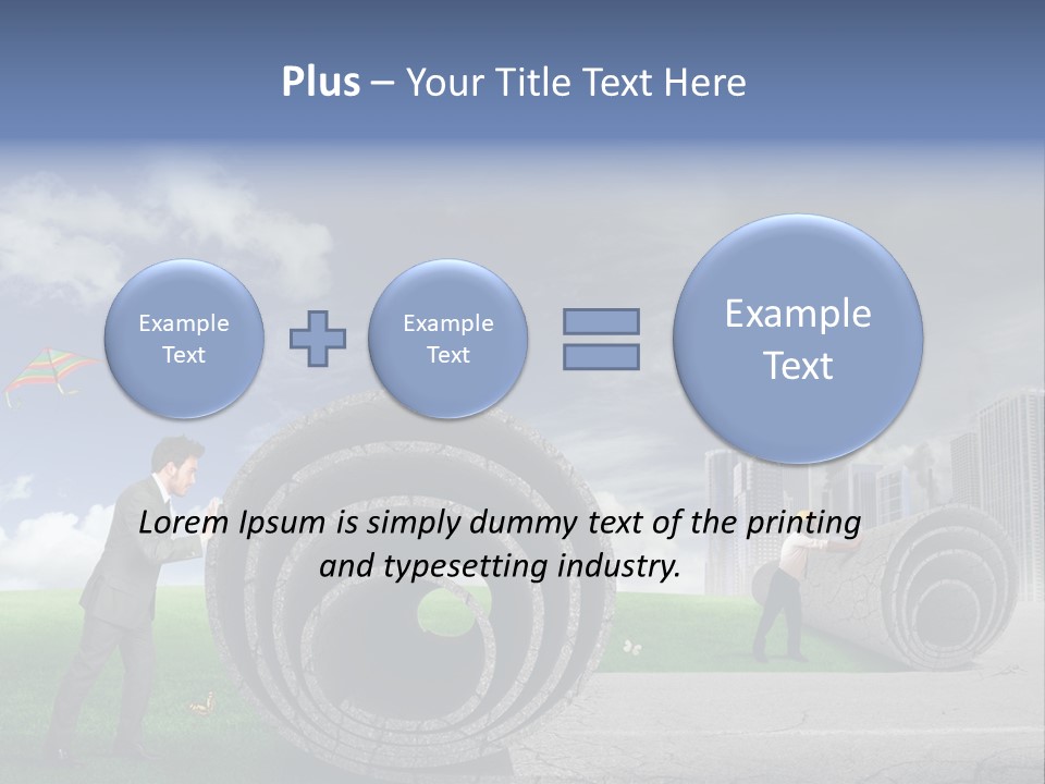 Illustration City Town PowerPoint Template