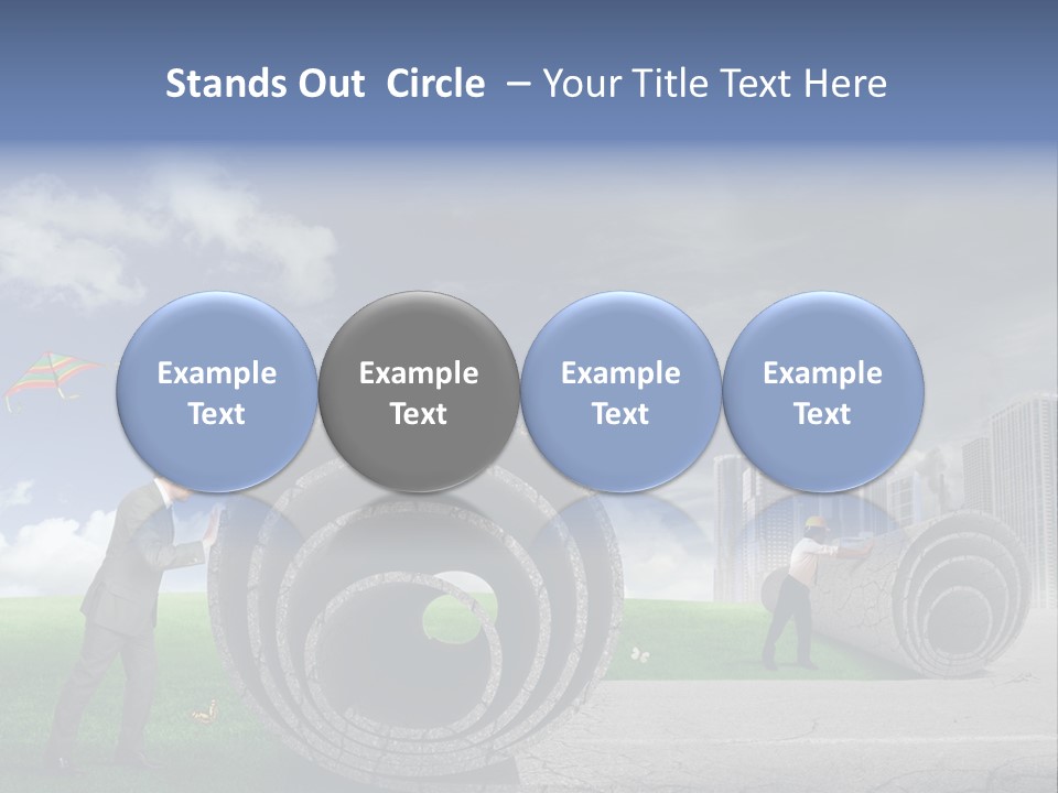 Illustration City Town PowerPoint Template