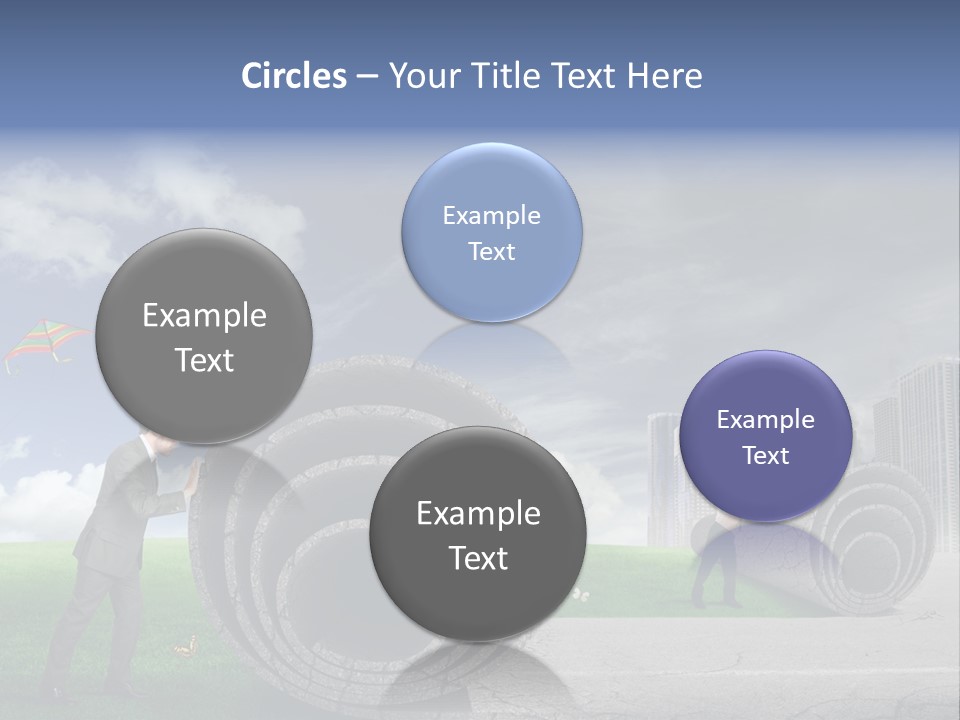 Illustration City Town PowerPoint Template