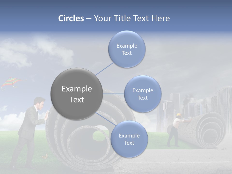 Illustration City Town PowerPoint Template