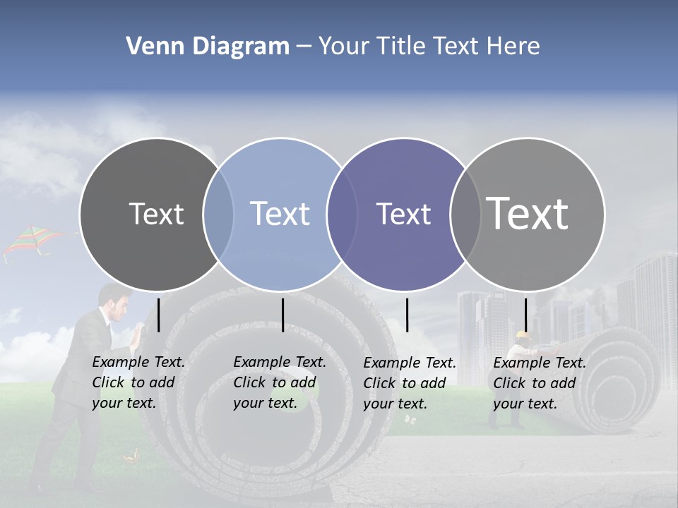 Illustration City Town PowerPoint Template