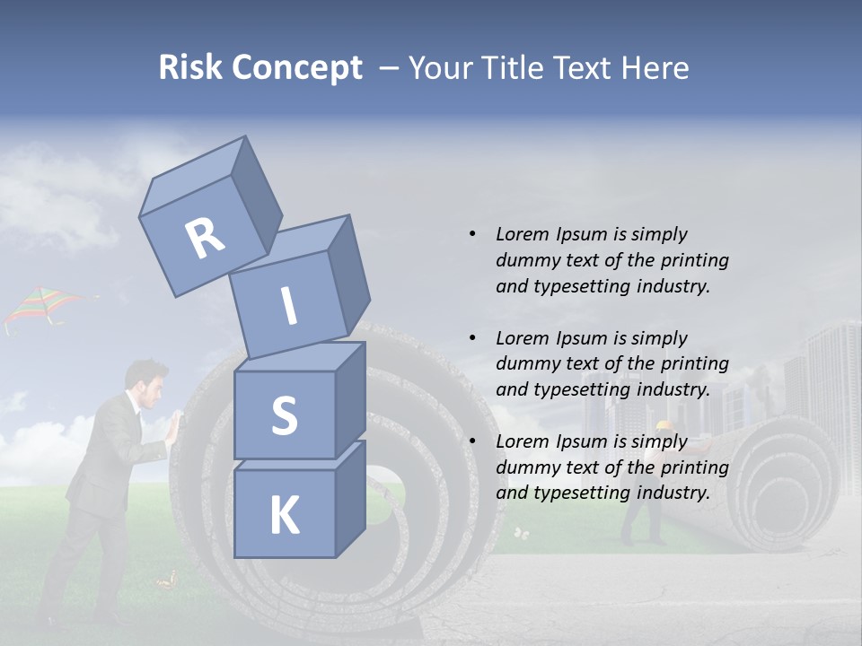 Illustration City Town PowerPoint Template