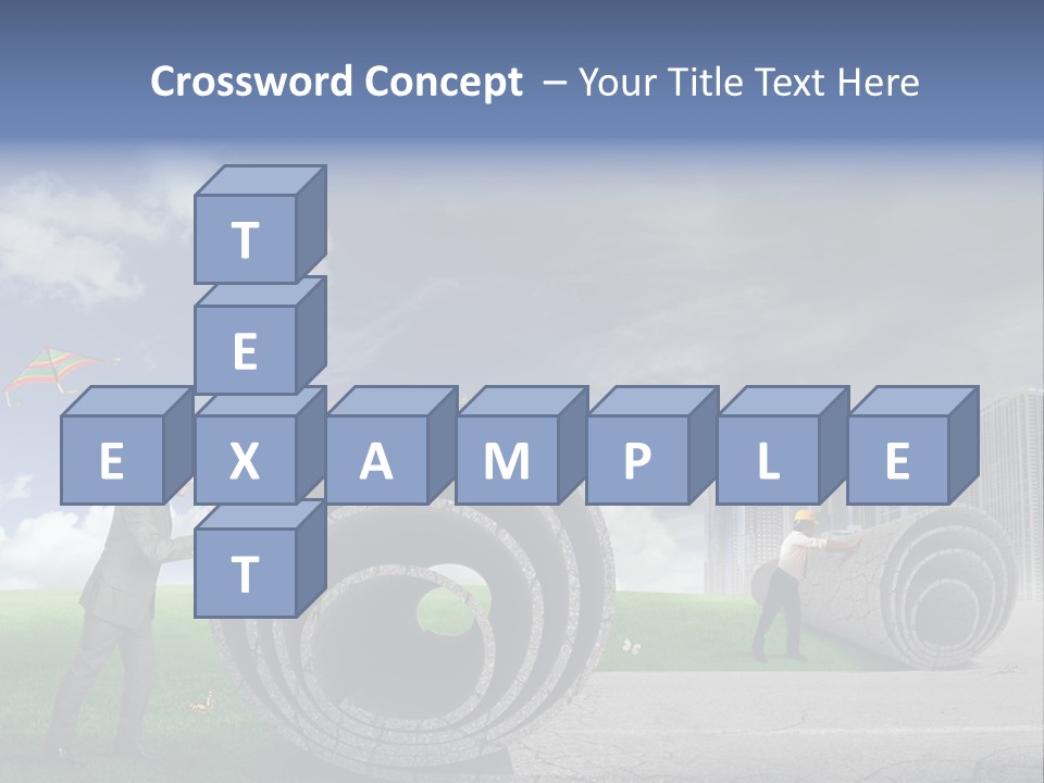 Illustration City Town PowerPoint Template