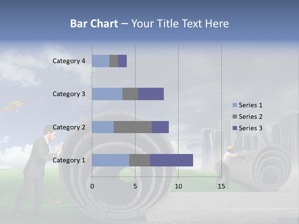 Illustration City Town PowerPoint Template