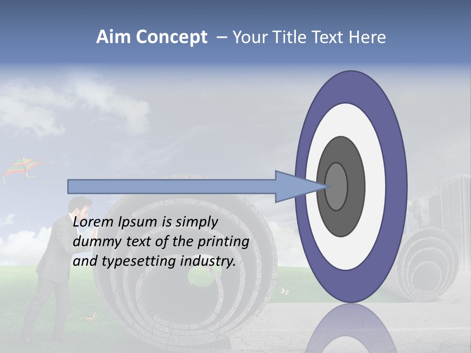 Illustration City Town PowerPoint Template