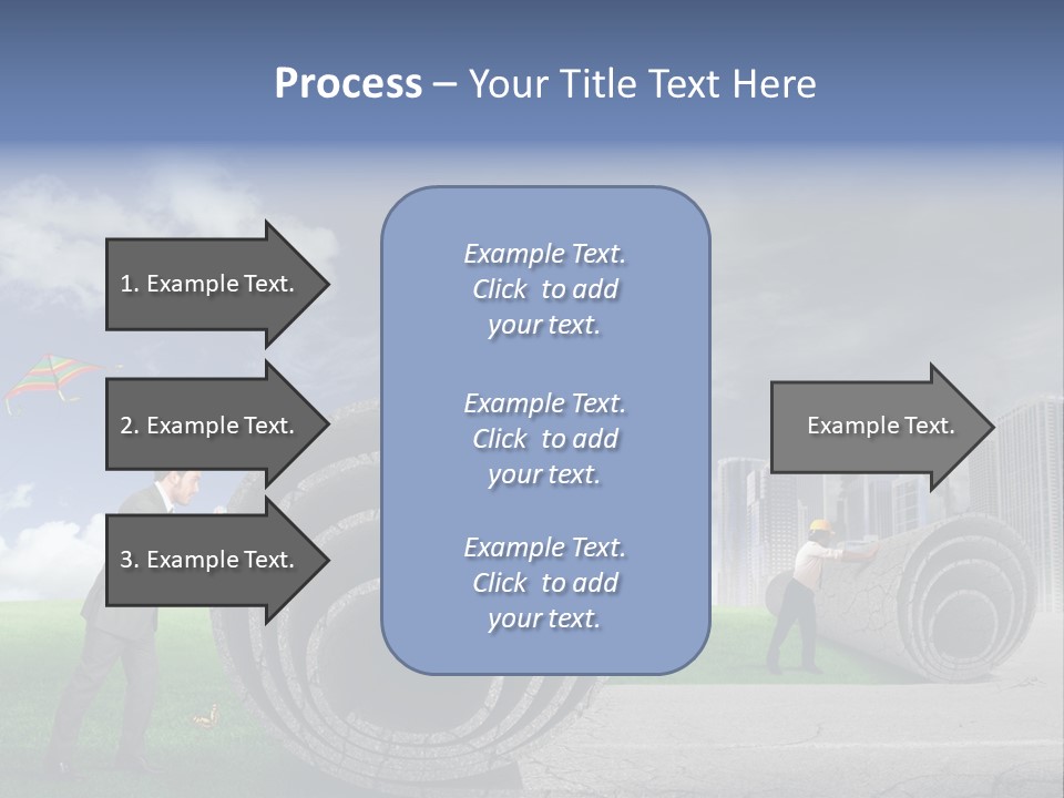 Illustration City Town PowerPoint Template
