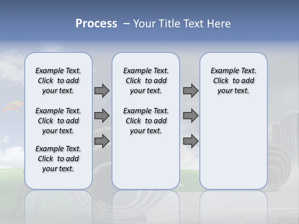 Illustration City Town PowerPoint Template